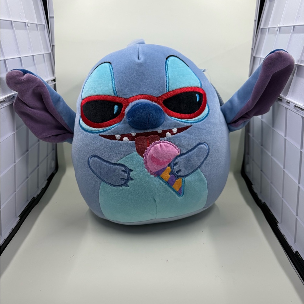 Stitch squishmallow with Red Sunglasses